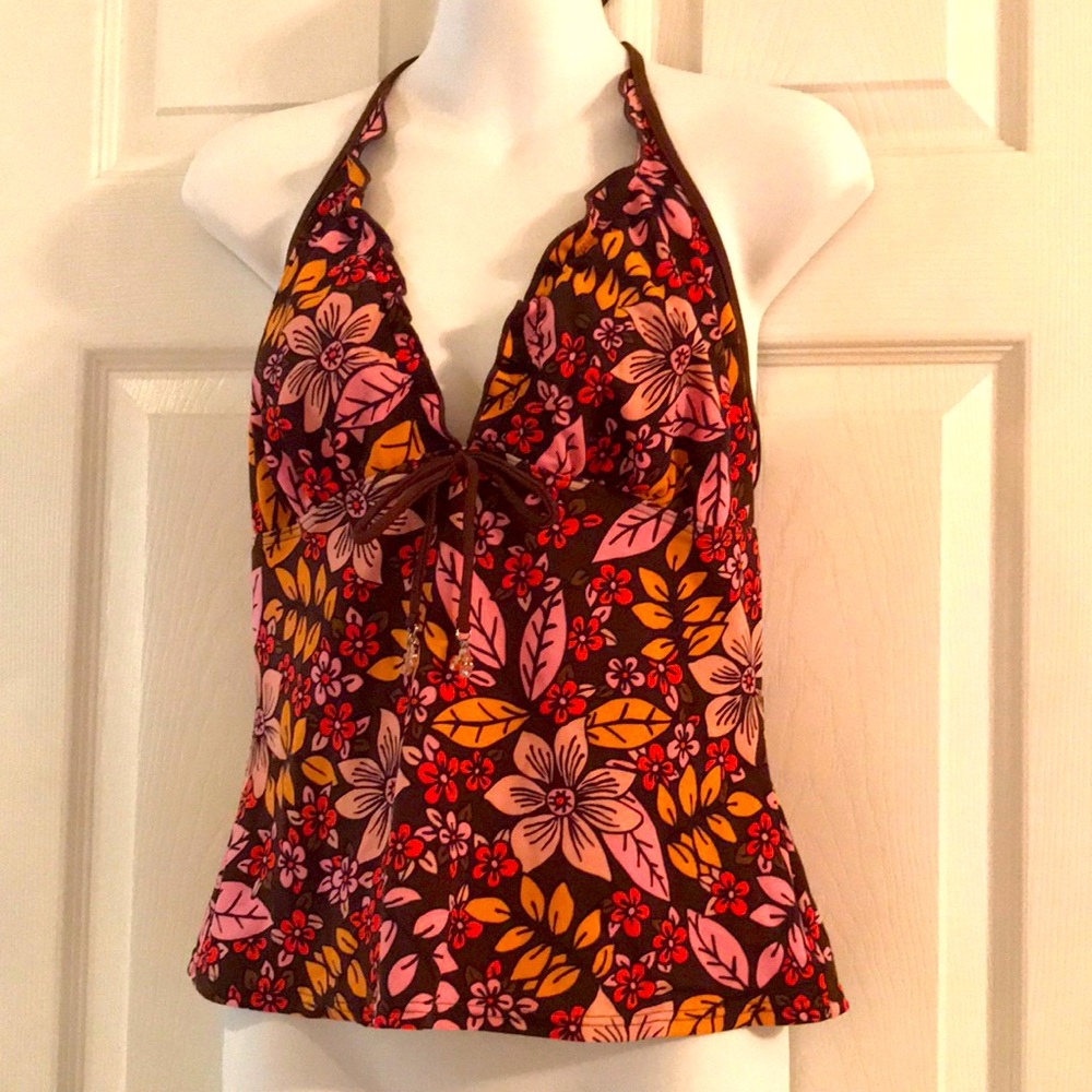 Adorable swim tankini size 12 easily fits C-D cup